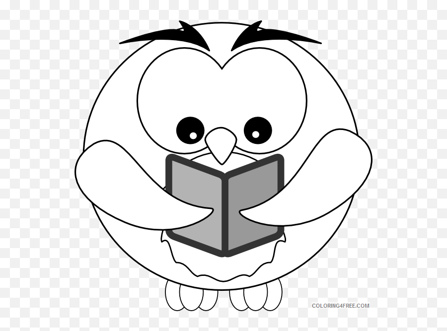 Owl Outline Coloring Pages Hi 2 Png Printable - Dot,Book Outline Png