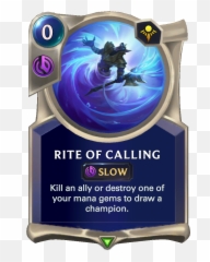 Legends Of Runeterra Empires - Rite Calling Card png