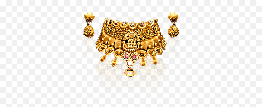 Gold Wedding Neckles Jewellery Png Image Two - Earrings,Gold Necklace Png