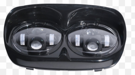 Rivco Black Led Dual Headlight For 98 - Headlights Road Glide png