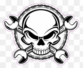 Crossed Wrenches Game Clipart - Skull Vector png