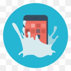 Cracked Screen And Liquid Damage - Mobile Accidental Icon png