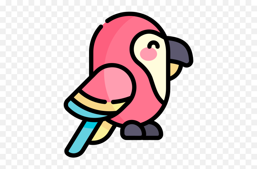 Macaw - Free Animals Icons Kawaii Animals Clipart Cute Cartoon Flat Icon Easy Cute Png Kawaii,Macaw Icon