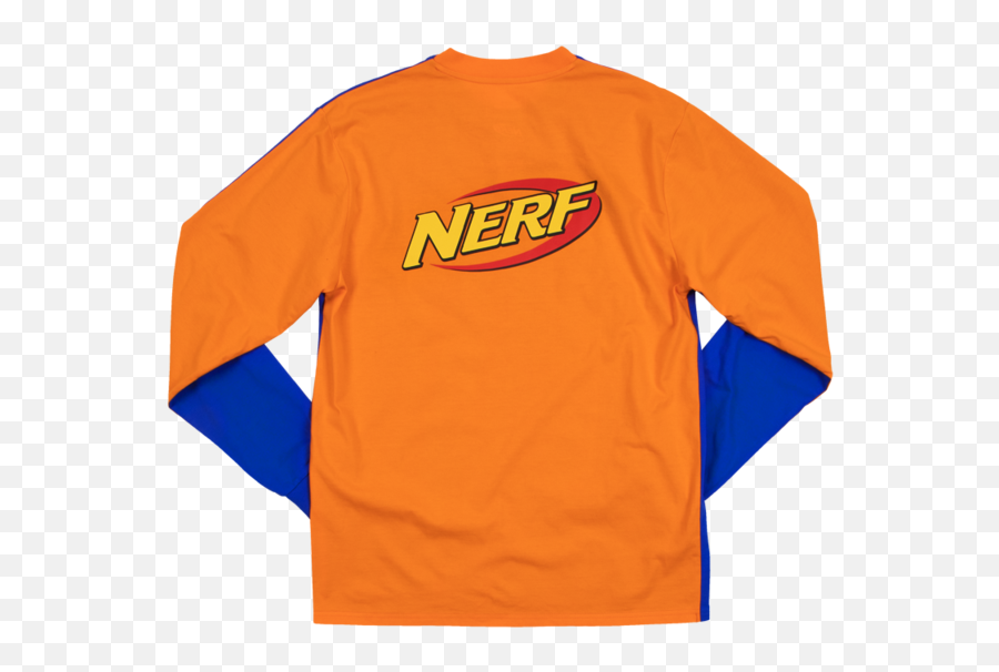 Nerf 5050 Blue U0026 Orange Long Sleeve Tee Png Logo