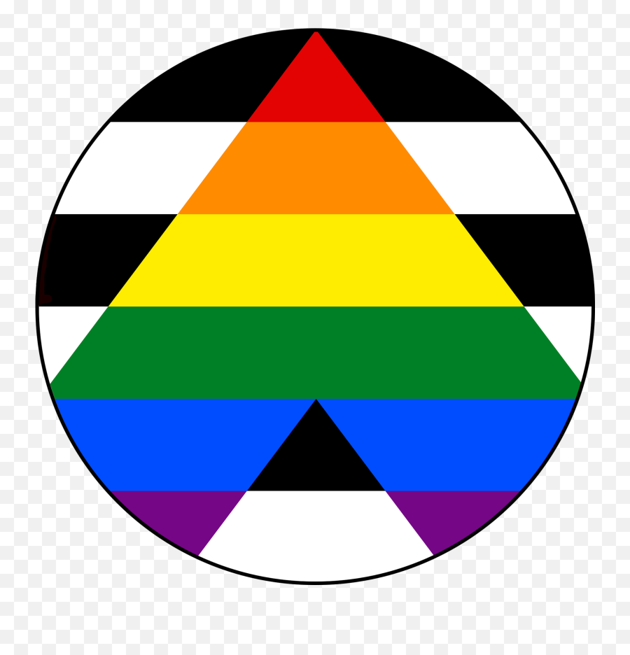 Ally Flag Circle Pyramid Pride Kids Sweatshirt Teeshirtpalace - Straight Ally Flag Png,Gay Flag Icon