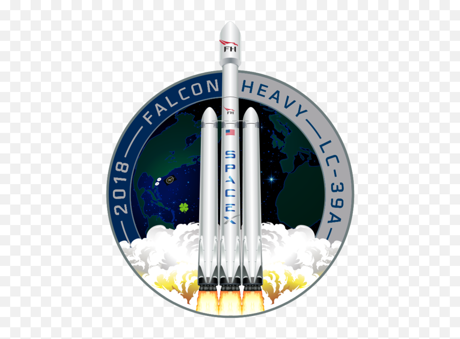 New Spacex Falcon Heavy Launch Patch - Spacex Falcon Heavy Patch Png,Spacex Png