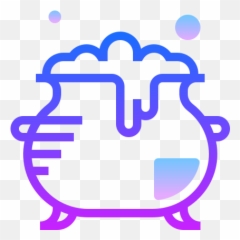 Cauldron Icon In Gradient Line Style - Drawing png