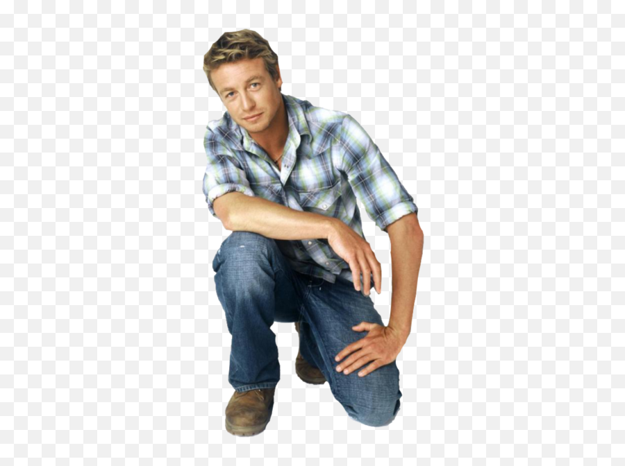 Guy Checkered Shirt Png Official Psds - Simon Baker Patrick Jane Simon Baker Mentalist,Checkered Png