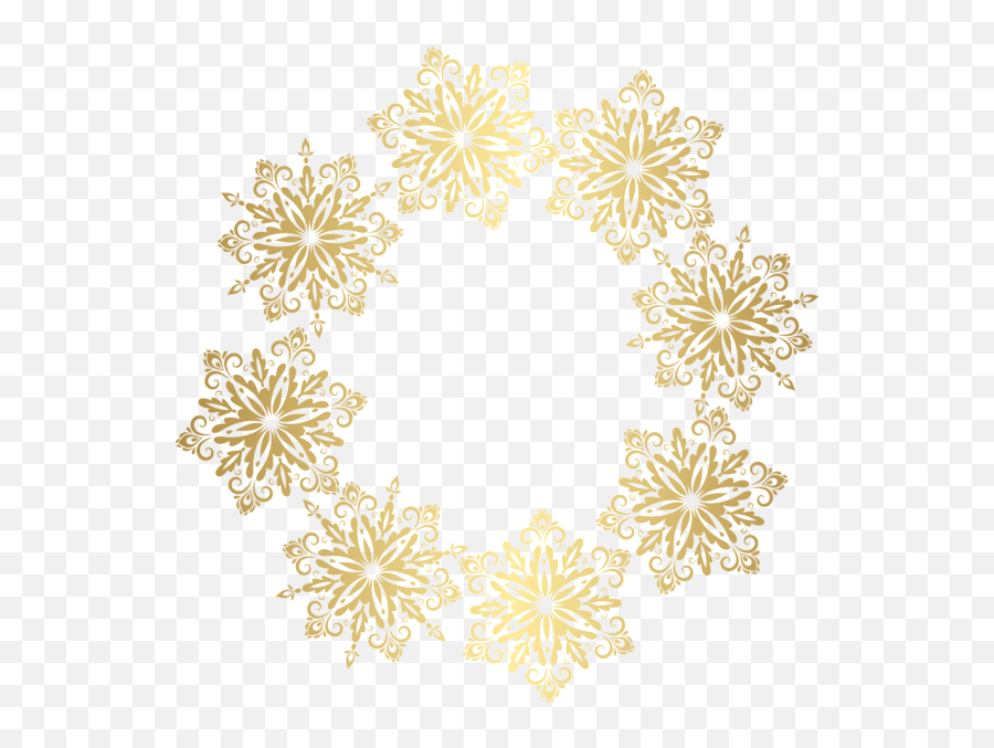 Download Hd Gold Snowflakes Border - Gold Snowflake Border Transparent Png,Snowflake Border Transparent Background