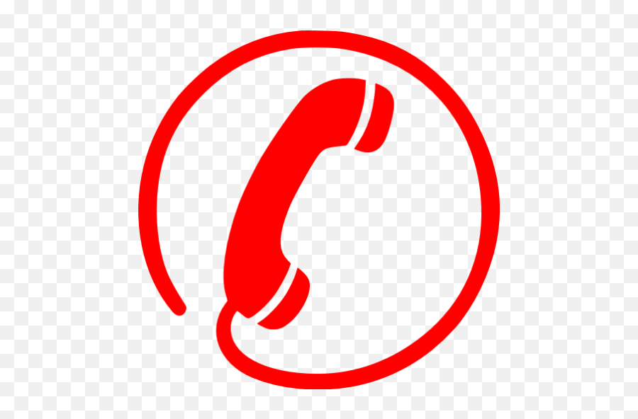 Telephone Icon Red Png - Red Color Phone Icon,Red Phone Png