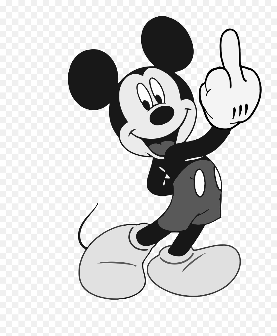 Mickey Mouse Middle Finger Clipart - Mickey Mouse Giving The Middle Finger Png,Finger Png
