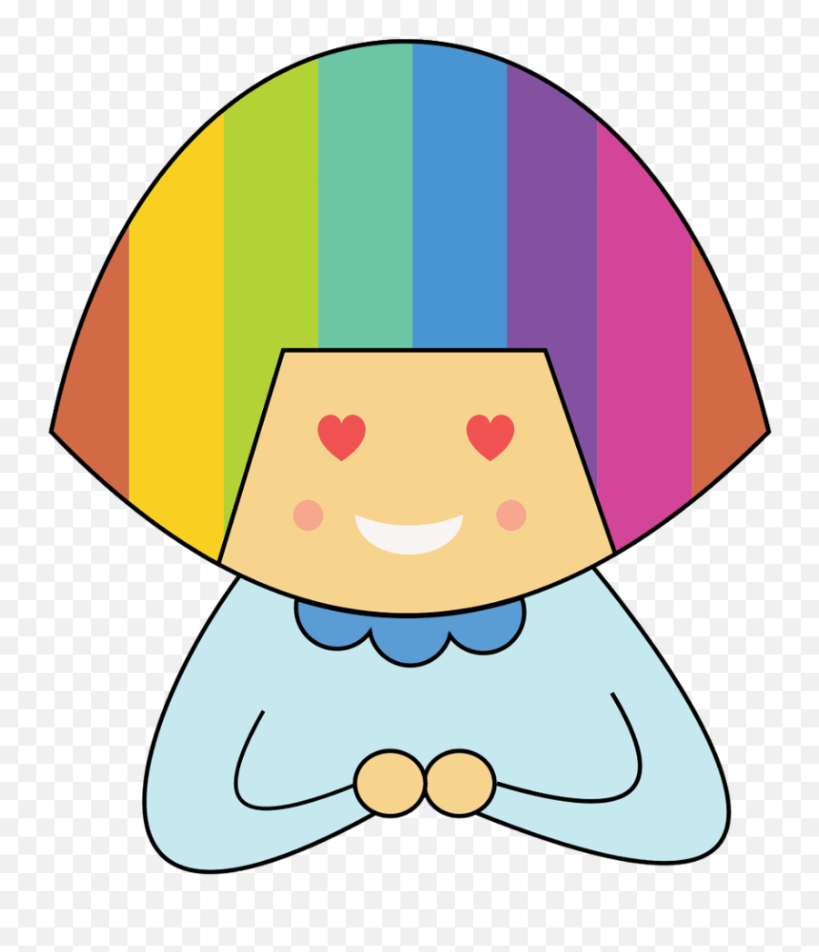 Crazy Clipart Rainbow Hair - Rainbow Hair Clip Art Png,Crazy Hair Png