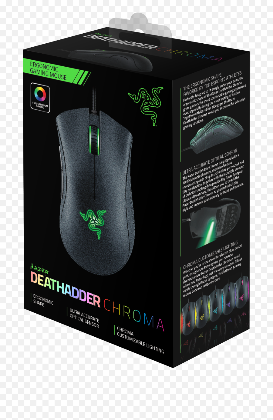 Download Hd Razer Deathadder - Razer Deathadder Chroma Usb Mouse Png,Razer Png