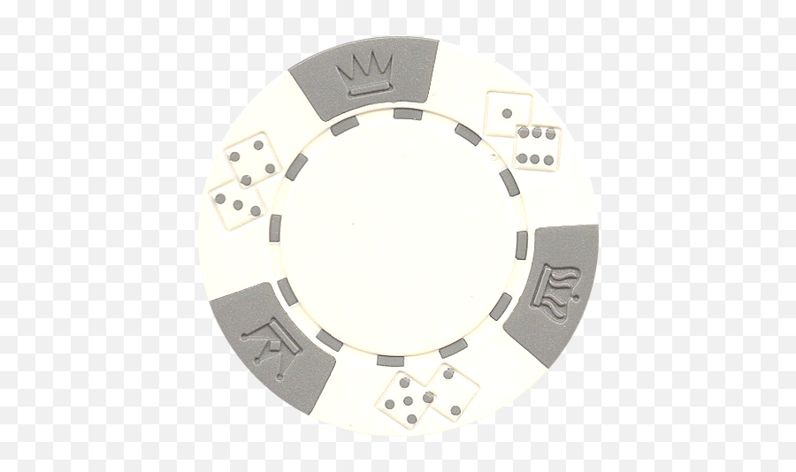 Clay Composite Triple Crown Poker Chips - White Poker Chip Png Transparent,Poker Chips Png