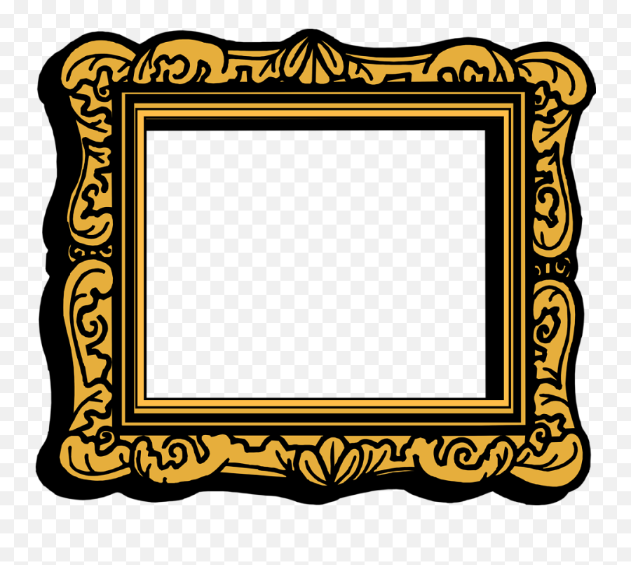 Pfc50 Photograph Frame Clipart Pack 4861 - Cartoon Picture Frame Png,Golden Frame Transparent