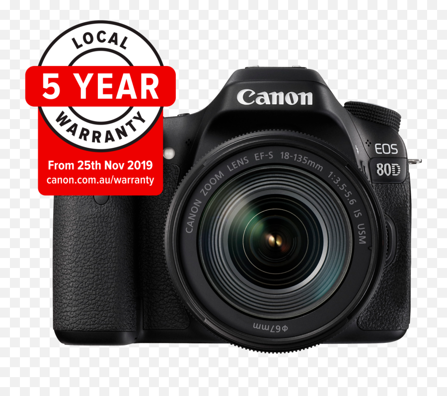 Canon Eos 80d Dslr Camera With 18 - Canon Eos Png,Camera Glare Png
