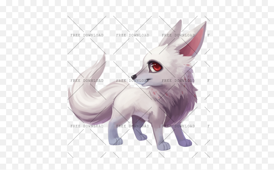 Arctic Fox Png Image With Transparent Striped Background