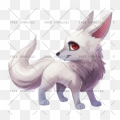 Arctic Fox Png Image With Transparent Striped Background
