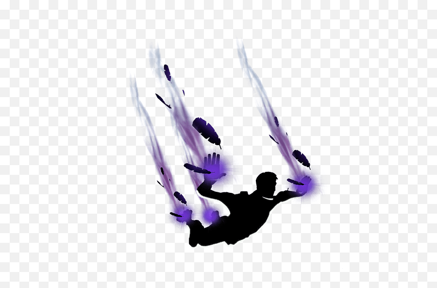 Fortnite Dark Feathers Contrail Rare Skydiving Trail - Dark Feathers Fortnite Png,Black Feathers Png