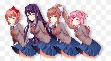 Ddlc - Mc X Sayori Ddlc Png,Monika Png