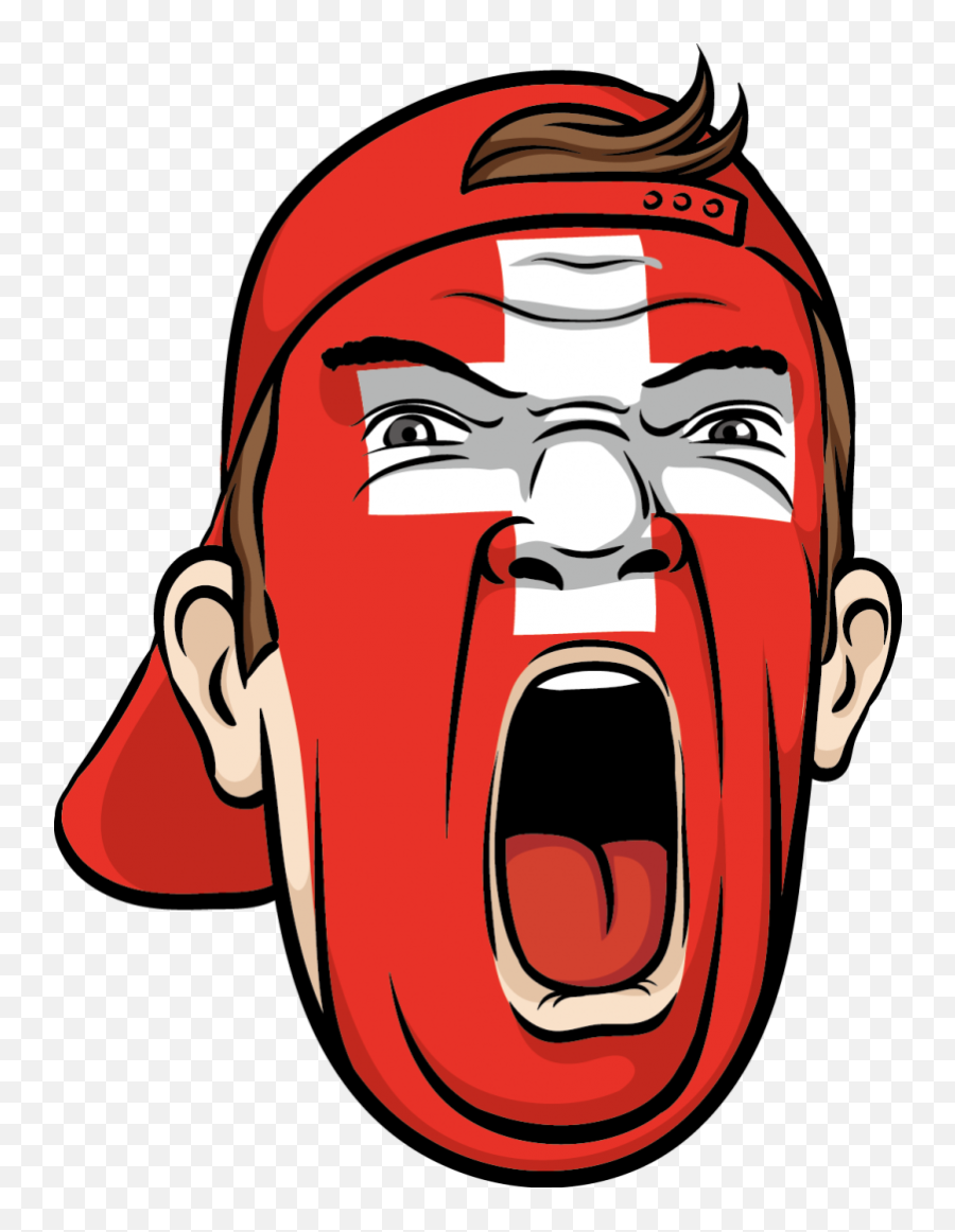 Yelling Swiss Face Png Image - Football Fan Face Transparent,Yelling Png