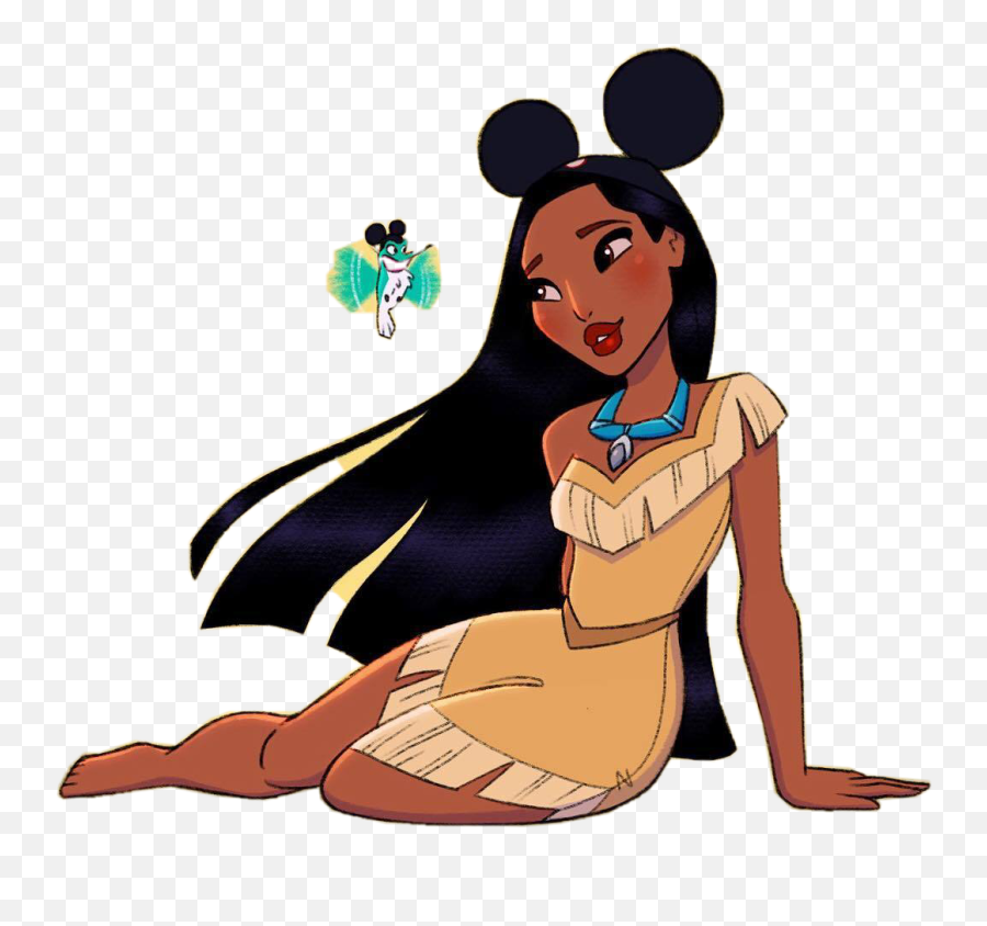 Download Hd Pocahontas Disney Cute Cartoon Drawing - Cartoon Pocahontas Png,Pocahontas Png