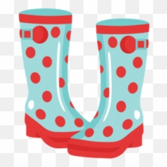 Blue Boots With Red Dots Transparent Png - StickPNG Transparent Clipart Rain