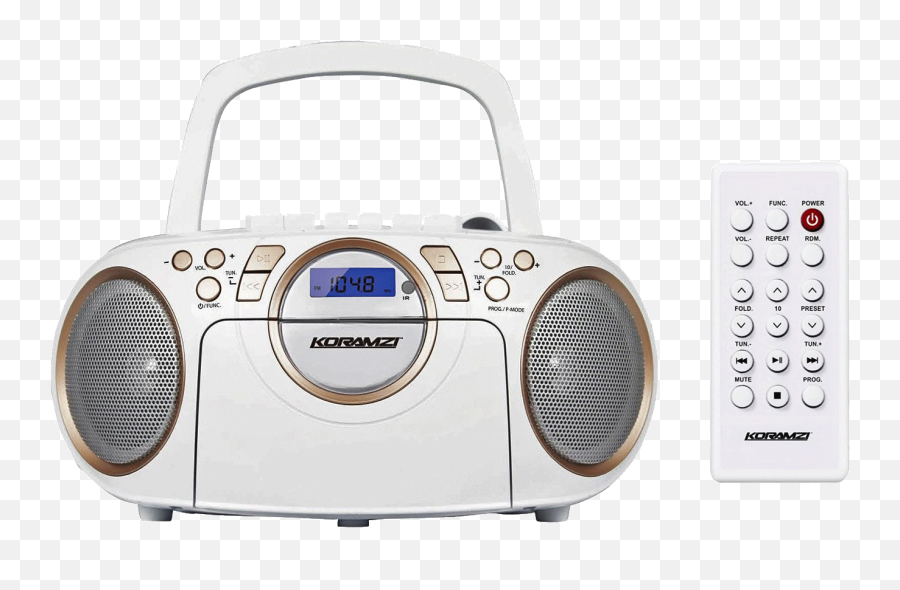 Koramzi Portable Cd Boombox Full Range Stereo Sound System W Top - Loading Mp3 Cd Player Cassette Player And Recorder Amfm Radio Usb Input Radio Cd And Cassette Player Png,Boombox Png