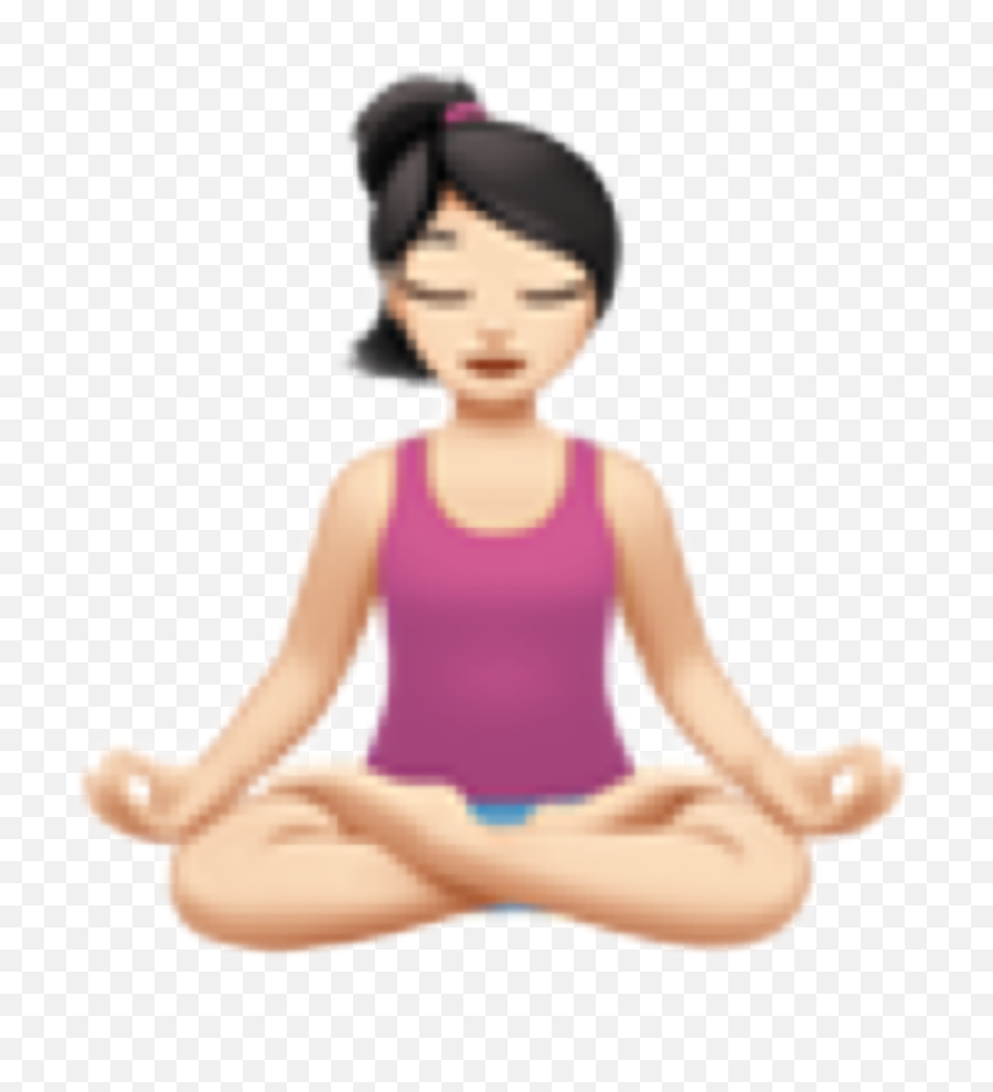 Emoji Meditation Girl Hobby Entspannung Yoga - Meditation Emoji Png,Girl Emoji Png