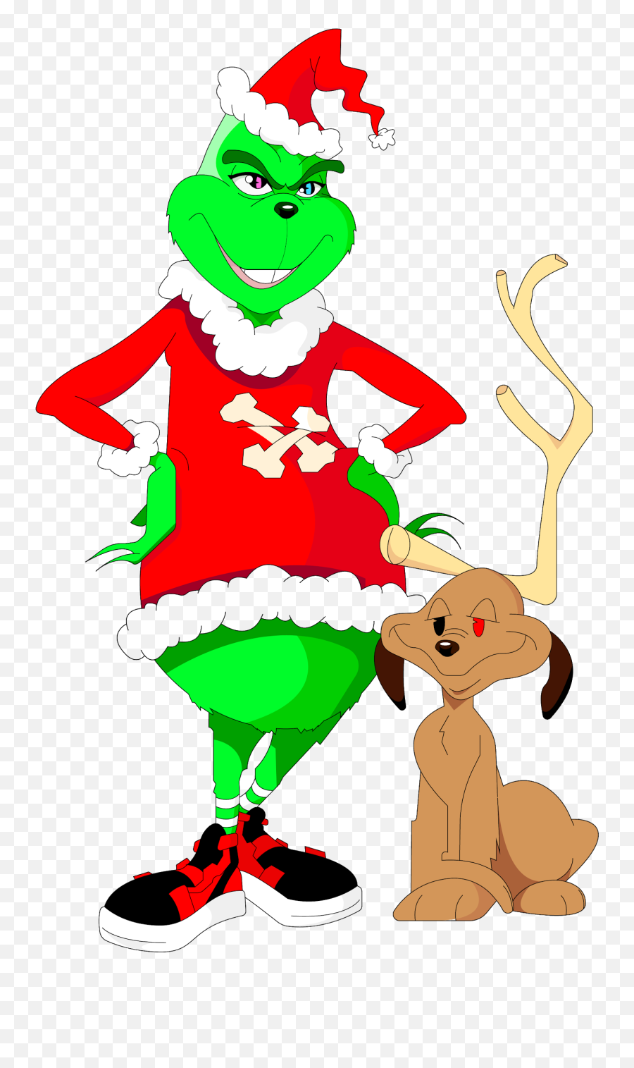 Image Of The Grinch - Grinch With Dog Clipart Png,Grinch Png