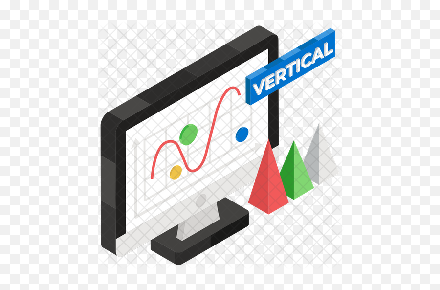 Vertical Line Graph Icon Of Flat Style - Graphic Design Png,Vertical Line Png