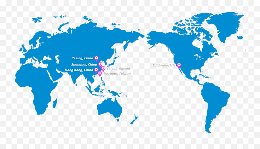 Flytech Locationscontact Us Technology Co Ltd - World Map With Asia In Middle Png,Taiwan Png