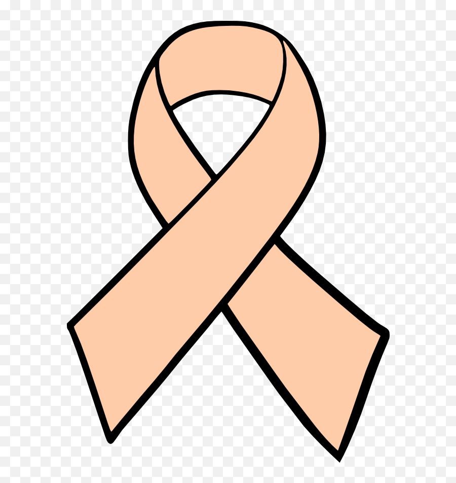 Download Lung Cancer Ribbon Png - Breast Cancer Ribbon Peach Color Cancer Ribbon,Lung Png
