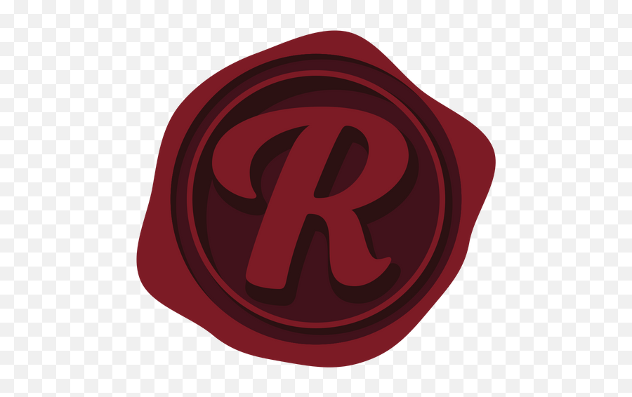 Wax Seal Letter R Icon Of Flat Style - Available In Svg Png Language,Letter R Png