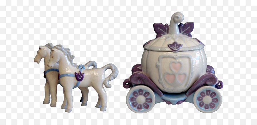 Fairy Tale Horses And Carriage Hand - Crafted Urn Serveware Png,Carriage Png
