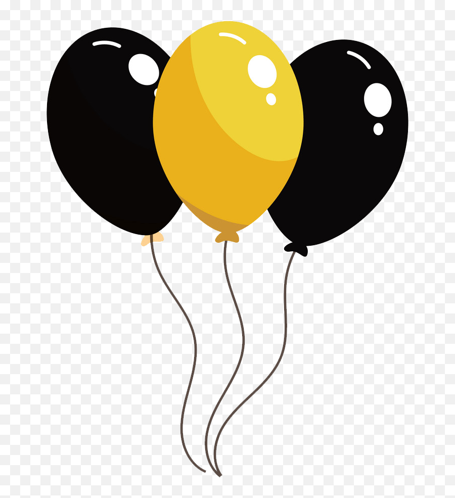 Balloon Clipart - Clipartworld Yellow And Black Balloon Png,Black Balloon Png
