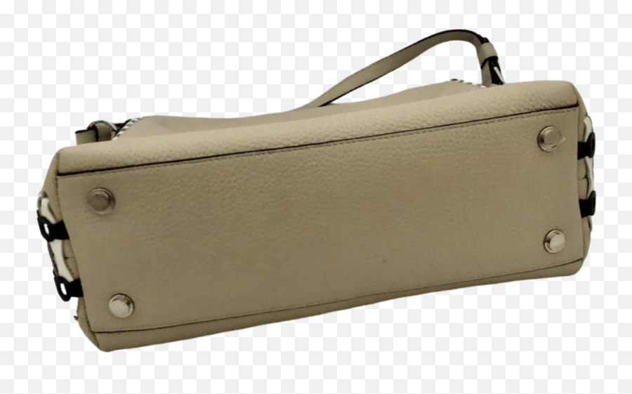 Rare Blackwhite Braided Side Design Henri Bendel Ivory Handbag - Messenger Bag Png,Henri Bendel Logo