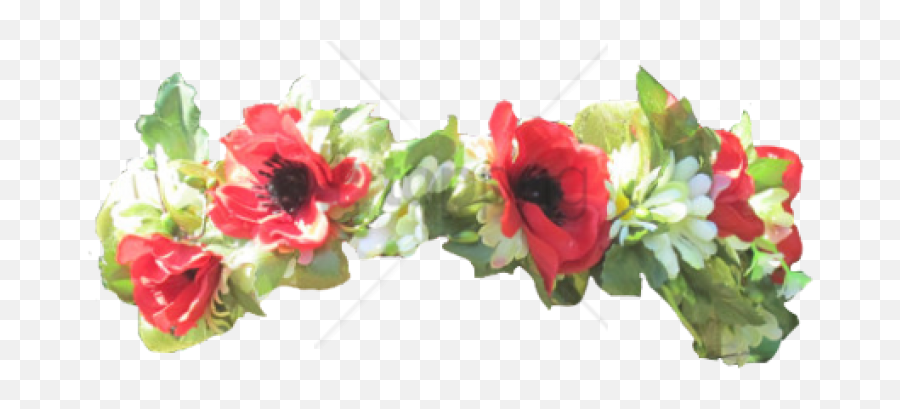 Red And Green Flower Crown Transparent - Transparent Flower Crown Png,Flower Crown Png Transparent