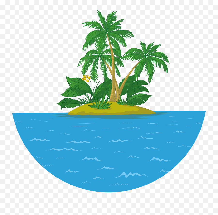 Island Islet Royalty - Free Clip Art Palm Tree Vector Two Palm Tree Tattoo Png,Palm Tree Vector Png