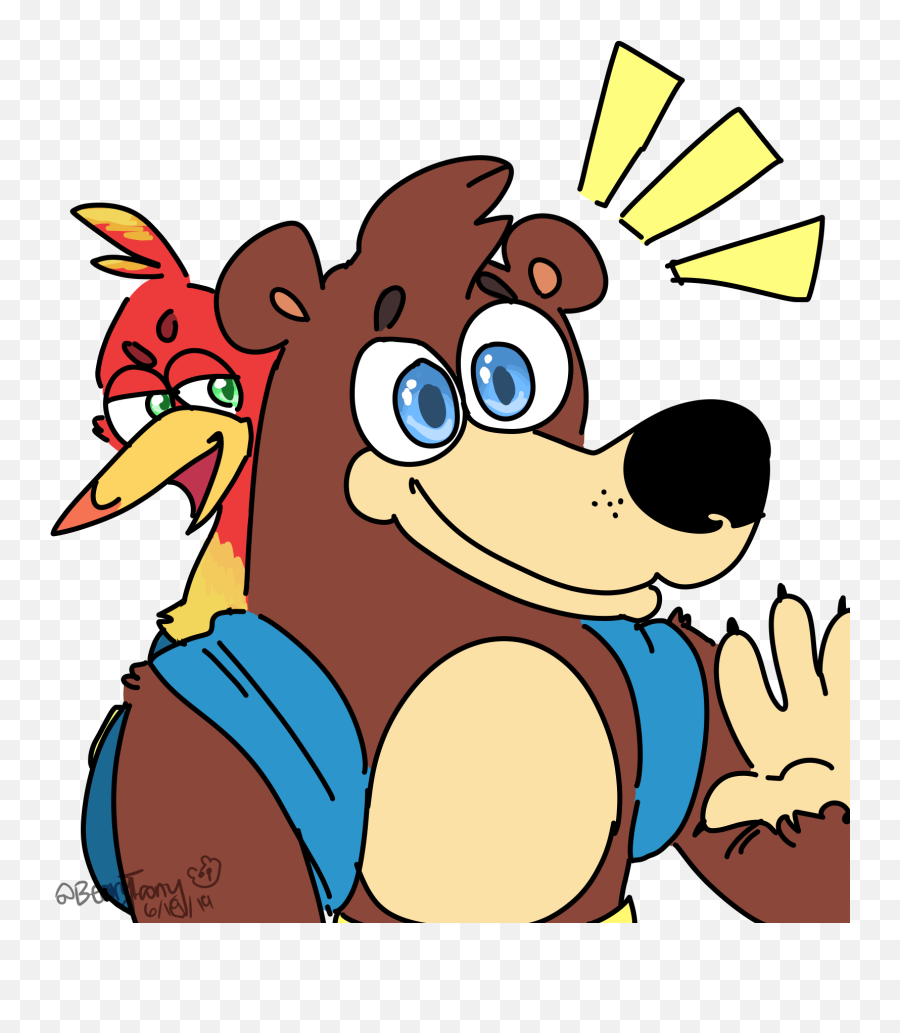 A Quick Drawing Of The Duo Banjokazooie - Computer Shop Png,Banjo Kazooie Transparent