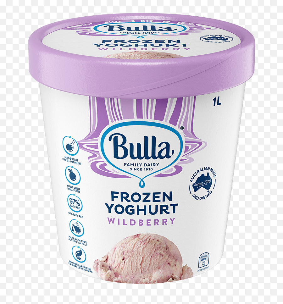 Bulla 97 Fat Free Frozen Yogurt Wildberry 1l Mygroser - Bulla Frozen Yoghurt Ice Cream Png,Frozen Yogurt Png