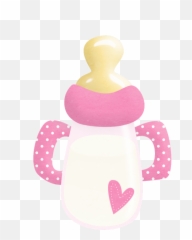 Itu0027s A Girl Babies Clip Art - Baby Shower Bottle Png Pink Baby Bottle Png,It's A Girl Png