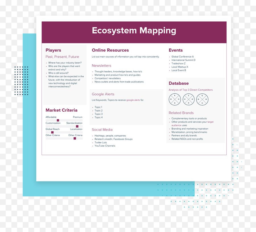 Ecosystem Mapping Template And Examples Xtensio - Vertical Png,Twitter Circle Icon Template