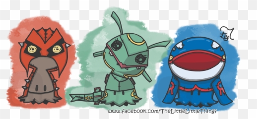 Rayquaza Groudon And Kyogre Mimikyu Day 994631 - Png Cute Kyogre And Groudon,Mimikyu Png