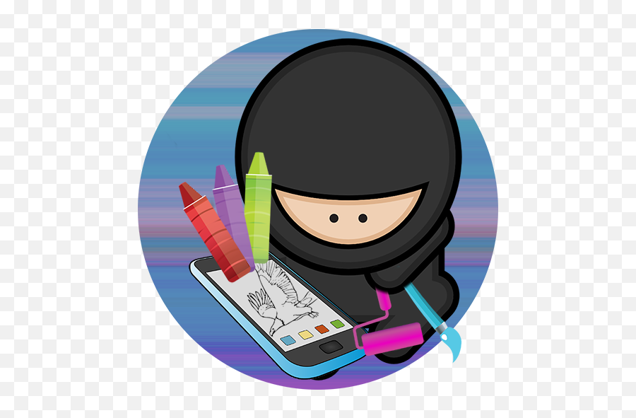 Ninja Free Color Draw Paint Book App - Smartphone Png,Mobile Ninja Icon