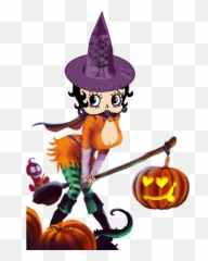 Sexy Witch Betty Boop Halloween Staging Bb Clipart - png