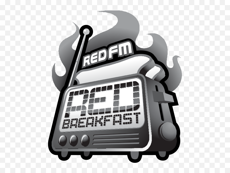 Redfm Red Breakfast Black U0026 White Logo Download - Logo Red Fm Png,Breakfast Icon Png