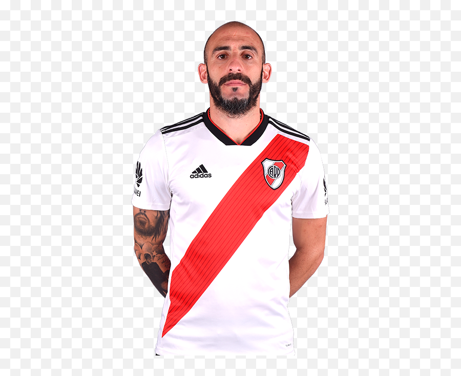 Download Hd El Defensa De River Lleva Debajo Jesucristo - Imagenes De Camiseta De River De Nacho Scocco Png,Jesucristo Png