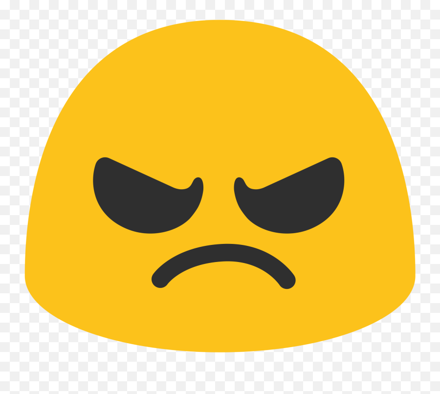 Angry Face Emoji Google Png Image - Mad Face,Surprised Emoji Transparent Background