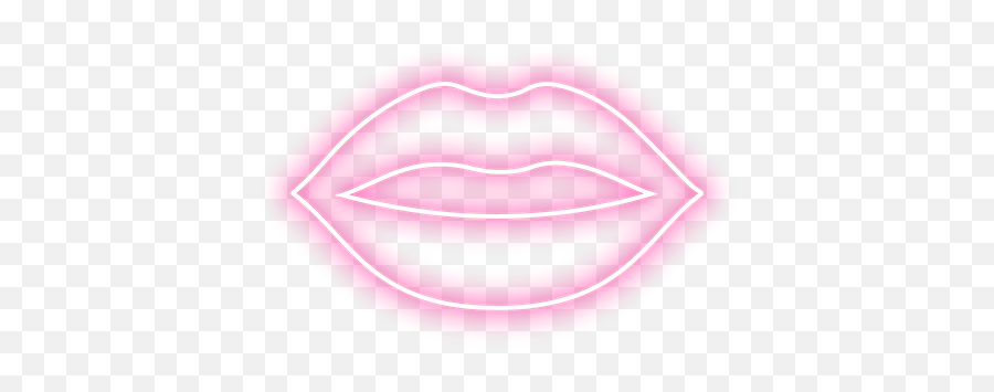 Neon Emoji Library - Lipstick Png,Pink Lips Png